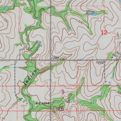 United States Geological Survey Herkimer, KS (1966, 24000-Scale) digital map