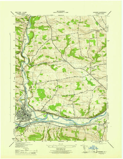 United States Geological Survey Herkimer, NY (1945, 31680-Scale) digital map
