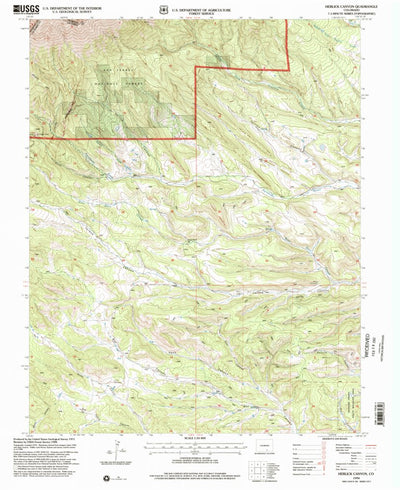 United States Geological Survey Herlick Canyon, CO (1994, 24000-Scale) digital map