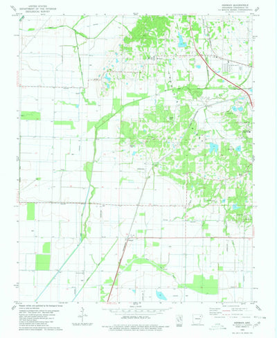 United States Geological Survey Herman, AR (1980, 24000-Scale) digital map
