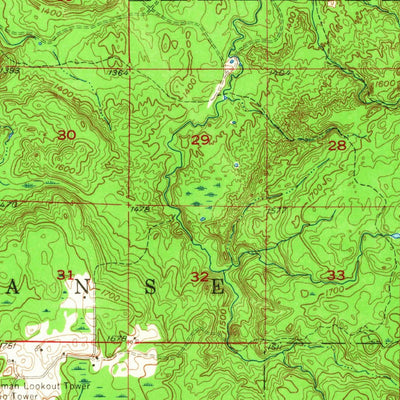United States Geological Survey Herman, MI (1955, 62500-Scale) digital map