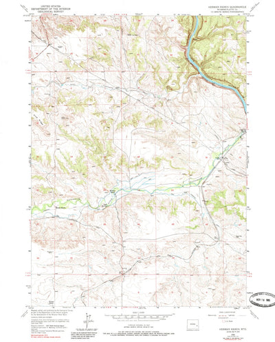 United States Geological Survey Herman Ranch, WY (1950, 24000-Scale) digital map