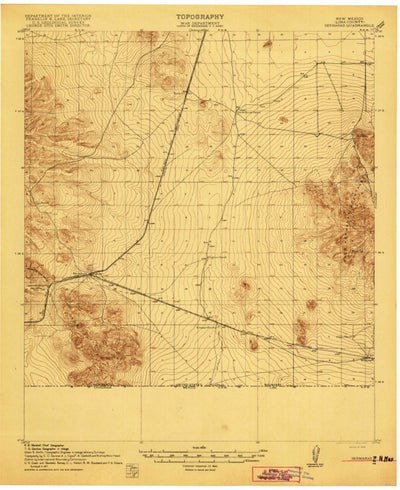 United States Geological Survey Hermanas, NM (1918, 62500-Scale) digital map