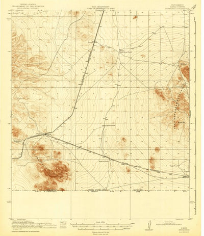 United States Geological Survey Hermanas, NM (1943, 62500-Scale) digital map