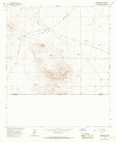 United States Geological Survey Hermanas, NM (1964, 24000-Scale) digital map