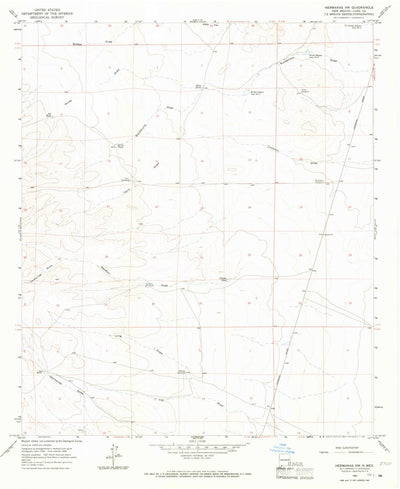 United States Geological Survey Hermanas NW, NM (1965, 24000-Scale) digital map
