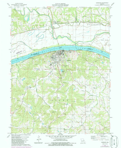 United States Geological Survey Hermann, MO (1974, 24000-Scale) digital map