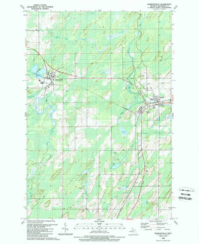 United States Geological Survey Hermansville, MI (1989, 24000-Scale) digital map