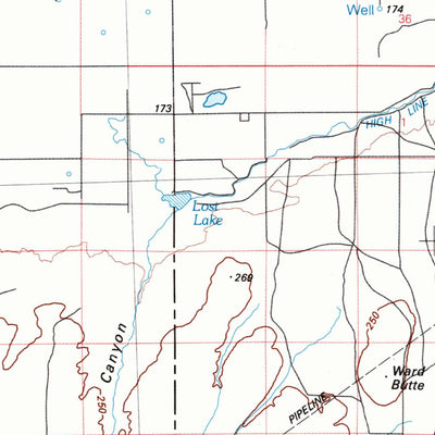 United States Geological Survey Hermiston, OR-WA (1984, 100000-Scale) digital map
