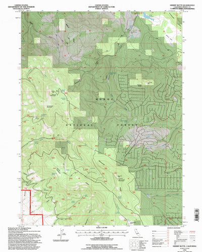 United States Geological Survey Hermit Butte, CA (1993, 24000-Scale) digital map