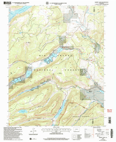 United States Geological Survey Hermit Lakes, CO (2001, 24000-Scale) digital map
