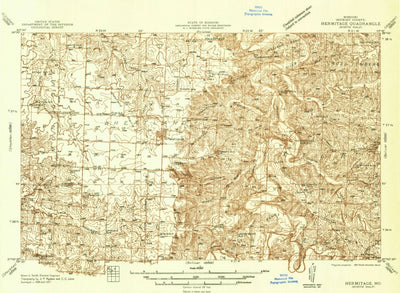 United States Geological Survey Hermitage, MO (1937, 48000-Scale) digital map