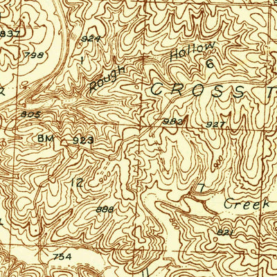 United States Geological Survey Hermitage, MO (1937, 48000-Scale) digital map