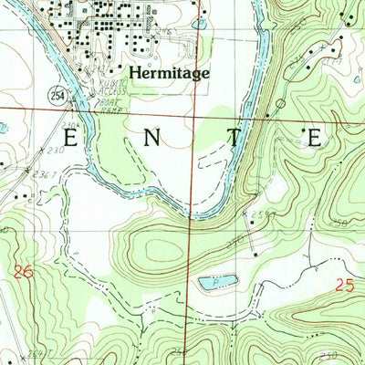 United States Geological Survey Hermitage, MO (1982, 24000-Scale) digital map