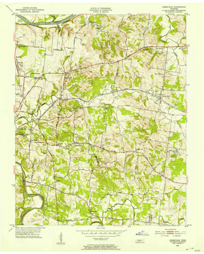 United States Geological Survey Hermitage, TN (1952, 24000-Scale) digital map