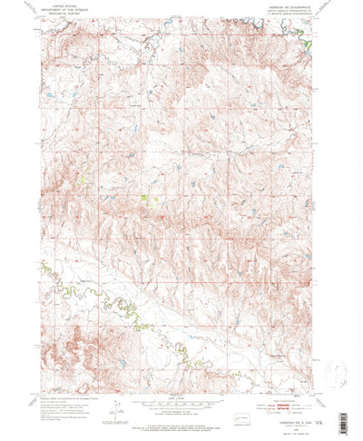 United States Geological Survey Hermosa NE, SD (1953, 24000-Scale) digital map