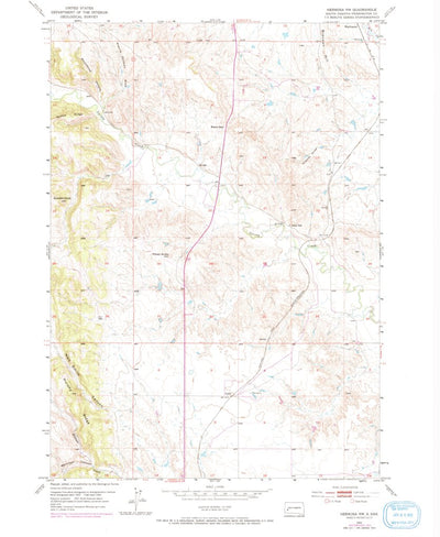 United States Geological Survey Hermosa NW, SD (1953, 24000-Scale) digital map