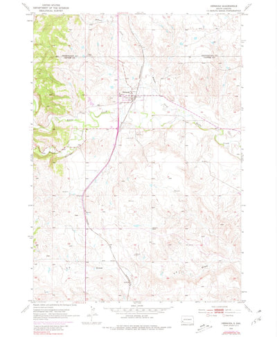 United States Geological Survey Hermosa, SD (1953, 24000-Scale) digital map