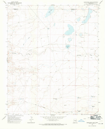 United States Geological Survey Hernandez Lake, NM (1967, 24000-Scale) digital map
