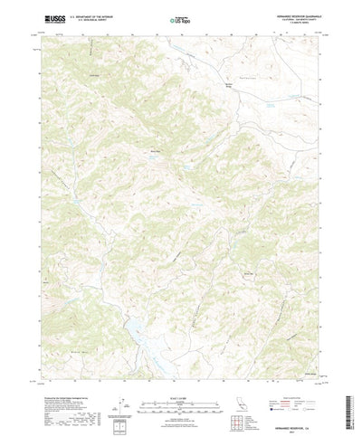 United States Geological Survey Hernandez Reservoir, CA (2021, 24000-Scale) digital map
