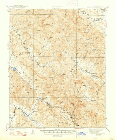 United States Geological Survey Hernandez Valley, CA (1943, 62500-Scale) digital map