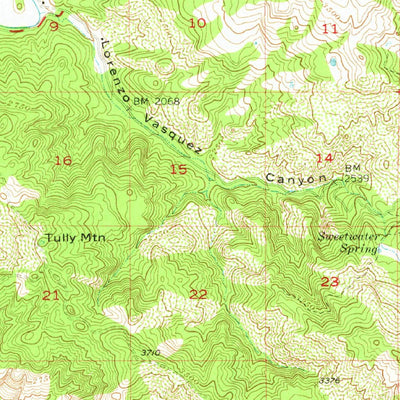 United States Geological Survey Hernandez Valley, CA (1957, 62500-Scale) digital map