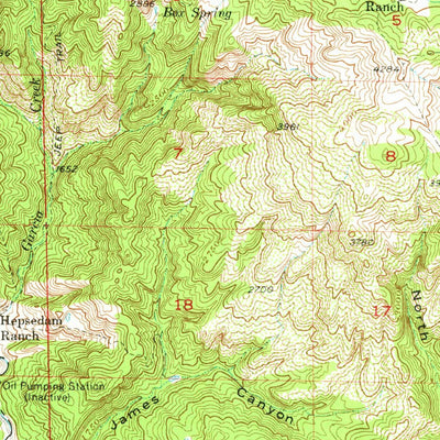 United States Geological Survey Hernandez Valley, CA (1957, 62500-Scale) digital map
