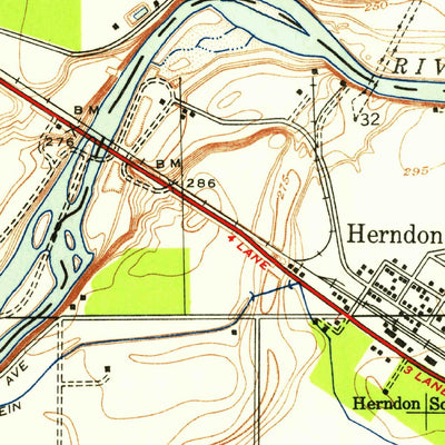 United States Geological Survey Herndon, CA (1946, 24000-Scale) digital map