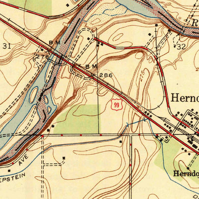 United States Geological Survey Herndon, CA (1947, 24000-Scale) digital map