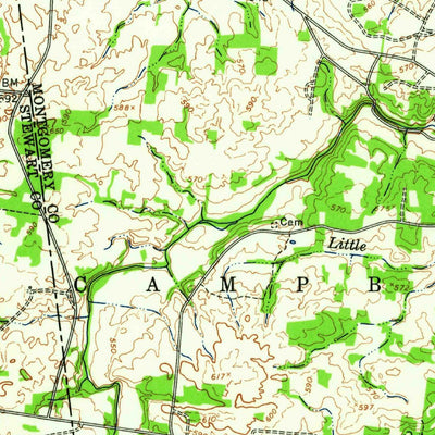 United States Geological Survey Herndon, KY-TN (1957, 62500-Scale) digital map