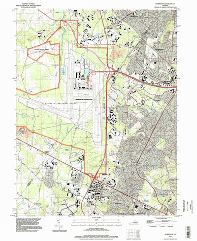 United States Geological Survey Herndon, VA (1994, 24000-Scale) digital map