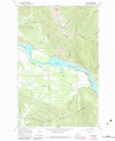 United States Geological Survey Heron, MT (1966, 24000-Scale) digital map