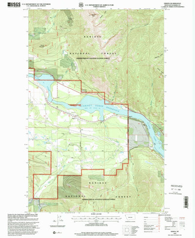 United States Geological Survey Heron, MT (1997, 24000-Scale) digital map