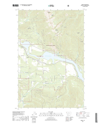 United States Geological Survey Heron, MT (2020, 24000-Scale) digital map