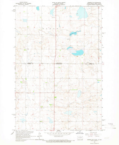 United States Geological Survey Herreid NE, SD-ND (1965, 24000-Scale) digital map