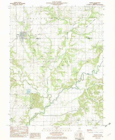 United States Geological Survey Herrick, IL (1982, 24000-Scale) digital map