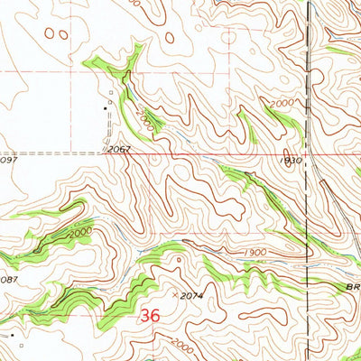 United States Geological Survey Herrick NW, SD (1964, 24000-Scale) digital map