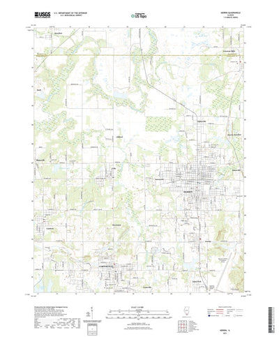 United States Geological Survey Herrin, IL (2021, 24000-Scale) digital map