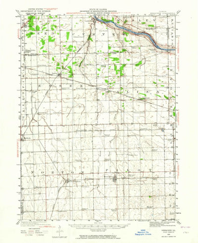 United States Geological Survey Herscher, IL (1923, 62500-Scale) digital map