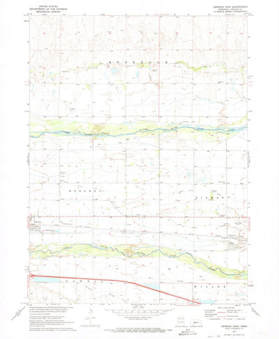 United States Geological Survey Hershey East, NE (1970, 24000-Scale) digital map