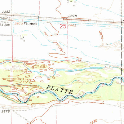 United States Geological Survey Hershey East, NE (1970, 24000-Scale) digital map