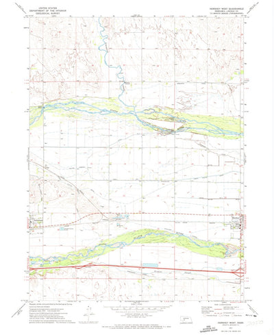 United States Geological Survey Hershey West, NE (1971, 24000-Scale) digital map