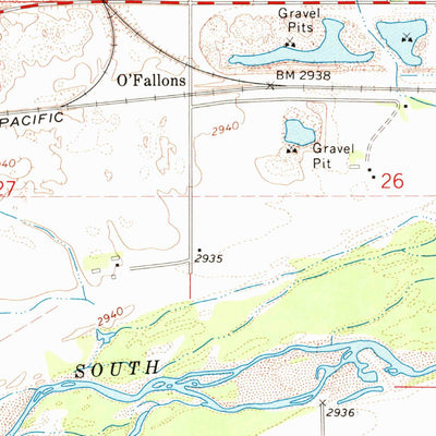 United States Geological Survey Hershey West, NE (1971, 24000-Scale) digital map
