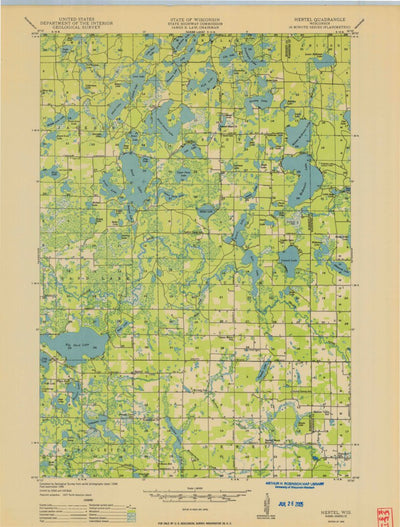 United States Geological Survey Hertel, WI (1949, 48000-Scale) digital map