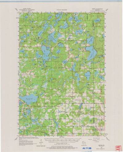 United States Geological Survey Hertel, WI (1955, 62500-Scale) digital map