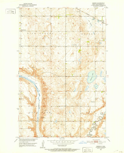 United States Geological Survey Hesper, ND (1951, 24000-Scale) digital map