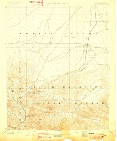 United States Geological Survey Hesperia, CA (1902, 62500-Scale) digital map