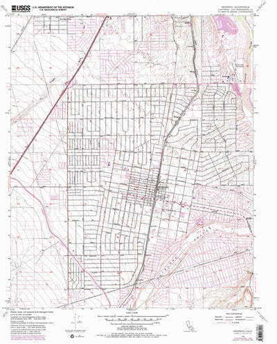 United States Geological Survey Hesperia, CA (1956, 24000-Scale) digital map