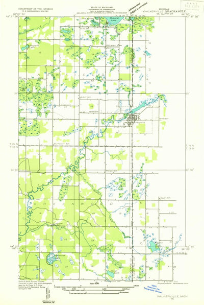 United States Geological Survey Hesperia, MI (1931, 31680-Scale) digital map