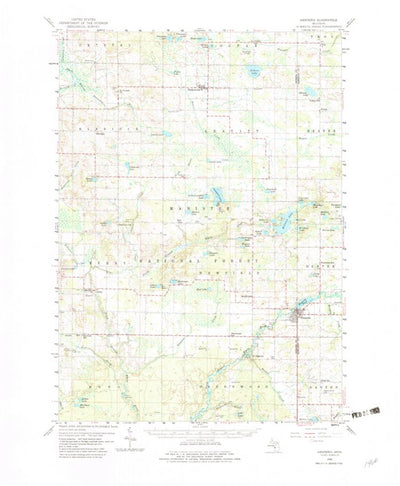 United States Geological Survey Hesperia, MI (1958, 62500-Scale) digital map
